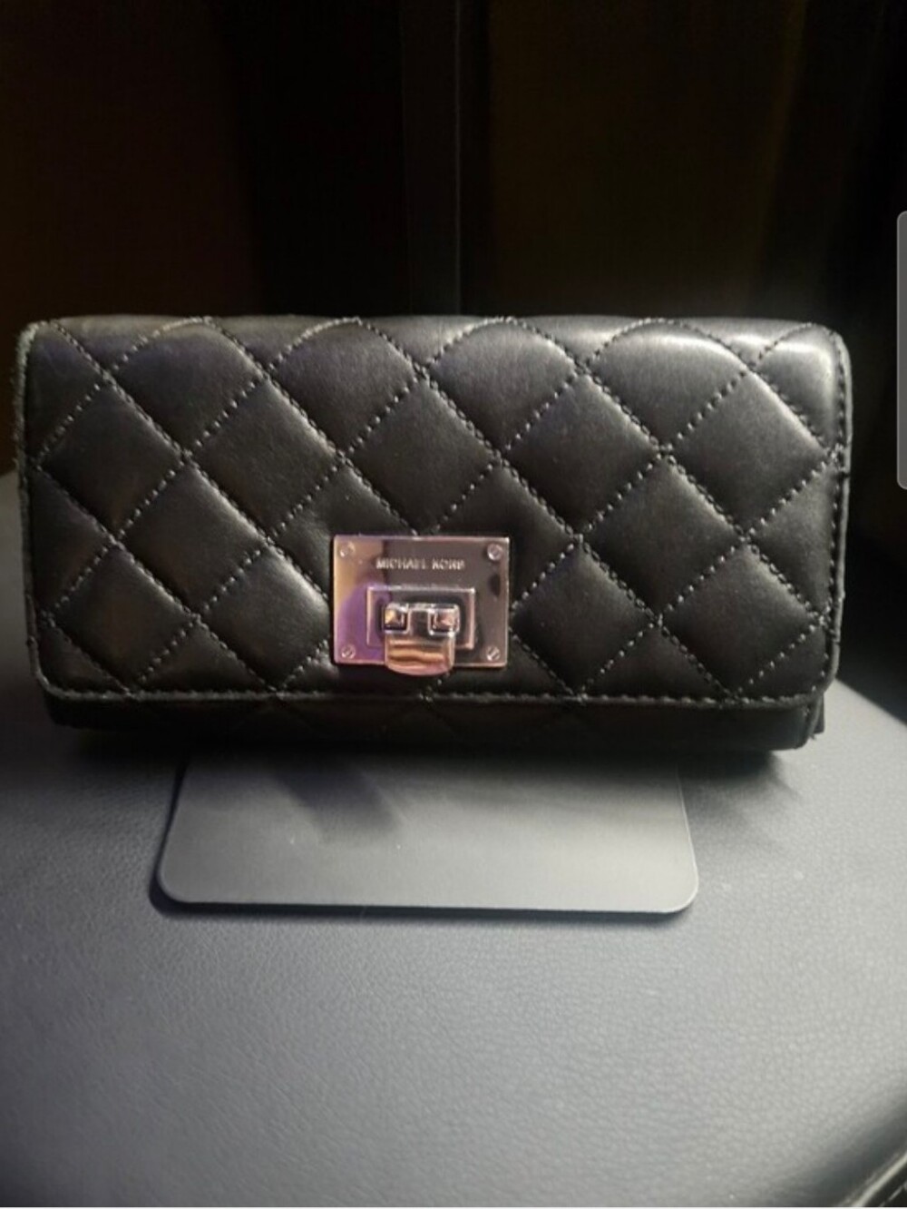 Michael Kors Quilted Astrid Carryall Leather Wallet/Clutch